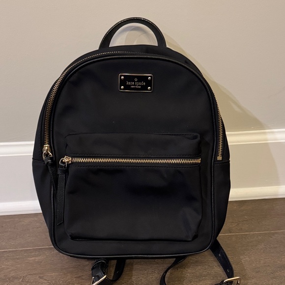 kate spade Handbags - Kate Spade Black Nylon Mini Backpack Gold Hardware Small Travel Bag